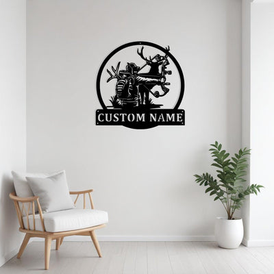 Custom Bow Hunting Metal Sign Wall Art Personalized Bow Hunting Decoration For Room Deer Bow Hunting Home Decor Hunting Season Hunting Sports