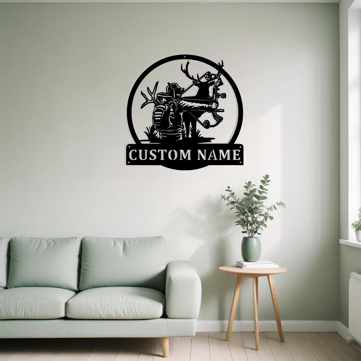 Custom Bow Hunting Metal Sign Wall Art Personalized Bow Hunting Decoration For Room Deer Bow Hunting Home Decor Hunting Season Hunting Sports