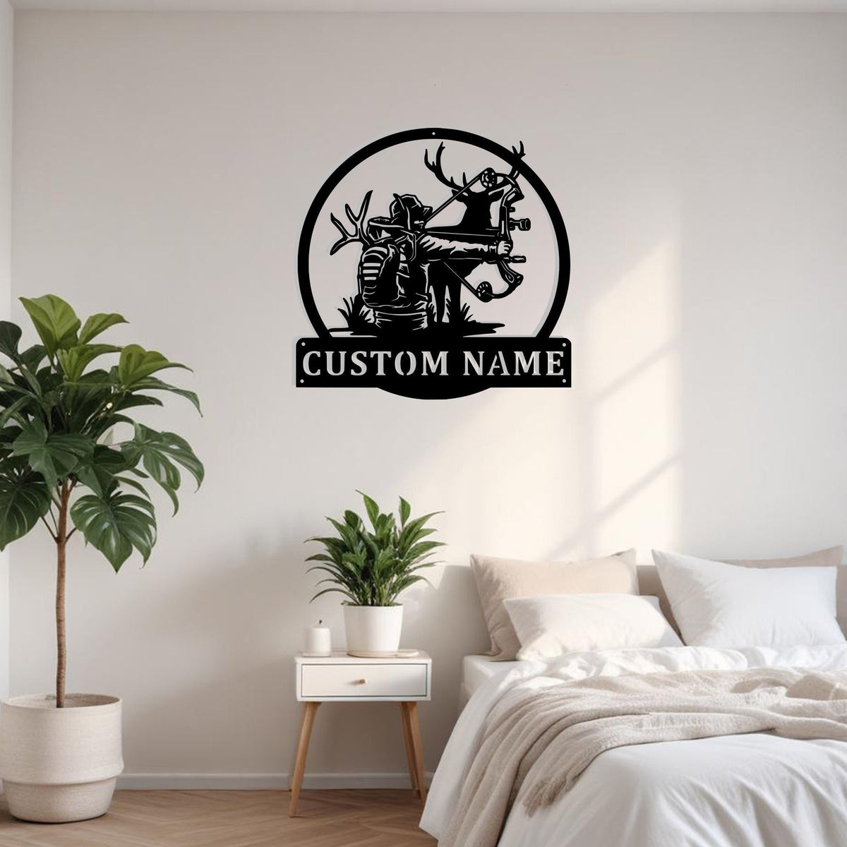 Custom Bow Hunting Metal Sign Wall Art Personalized Bow Hunting Decoration For Room Deer Bow Hunting Home Decor Hunting Season Hunting Sports