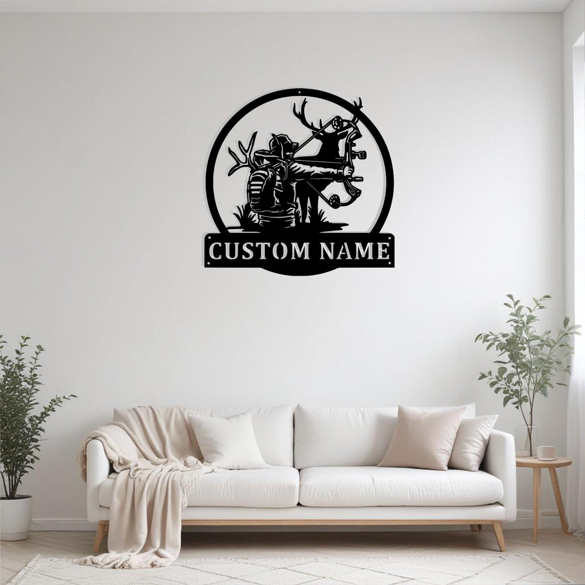 Custom Bow Hunting Metal Sign Wall Art Personalized Bow Hunting Decoration For Room Deer Bow Hunting Home Decor Hunting Season Hunting Sports