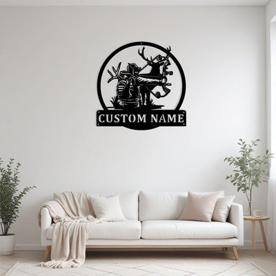 Custom Bow Hunting Metal Sign Wall Art Personalized Bow Hunting Decoration For Room Deer Bow Hunting Home Decor Hunting Season Hunting Sports