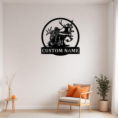 Custom Bow Hunting Metal Sign Wall Art Personalized Bow Hunting Decoration For Room Deer Bow Hunting Home Decor Hunting Season Hunting Sports