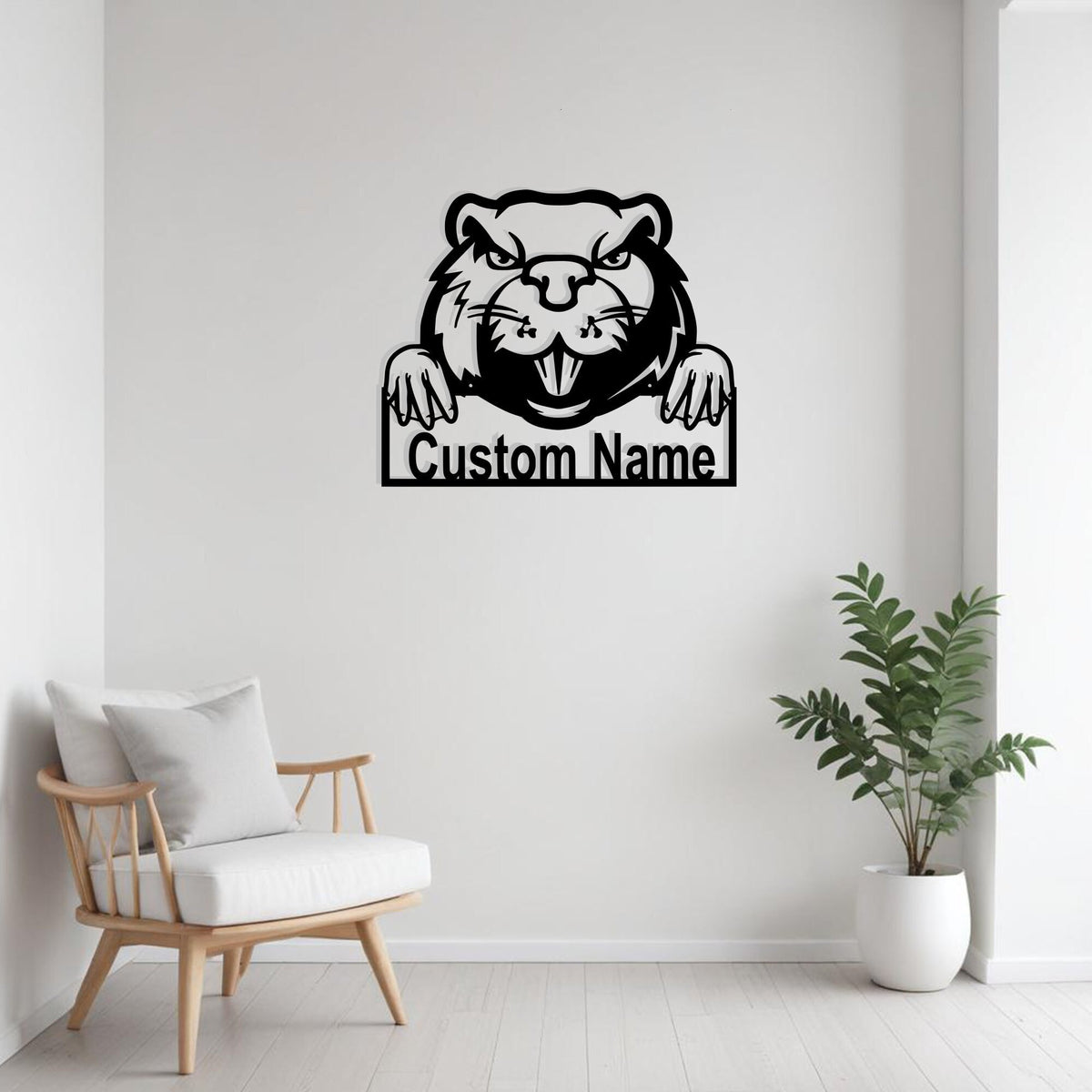 Custom Beaver Metal Sign Wall Art Personalized Beaver Name Sign Decoration Christmas Gift Birthday Gift Beaver Enthusiasts Beaver Art Decor