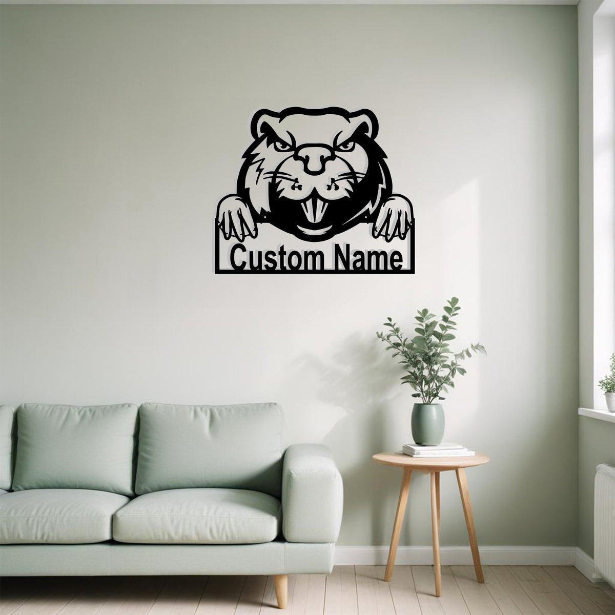 Custom Beaver Metal Sign Wall Art Personalized Beaver Name Sign Decoration Christmas Gift Birthday Gift Beaver Enthusiasts Beaver Art Decor