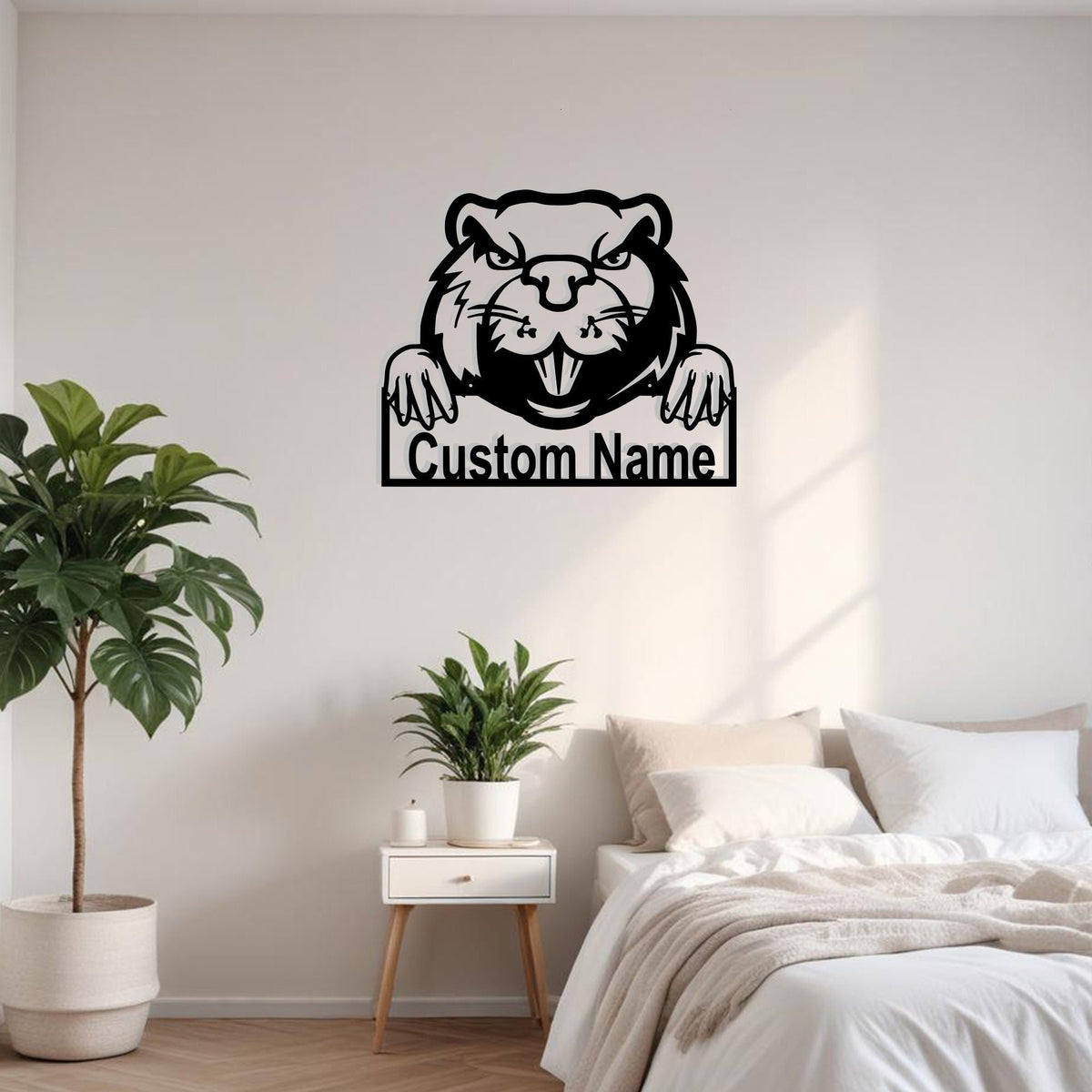 Custom Beaver Metal Sign Wall Art Personalized Beaver Name Sign Decoration Christmas Gift Birthday Gift Beaver Enthusiasts Beaver Art Decor