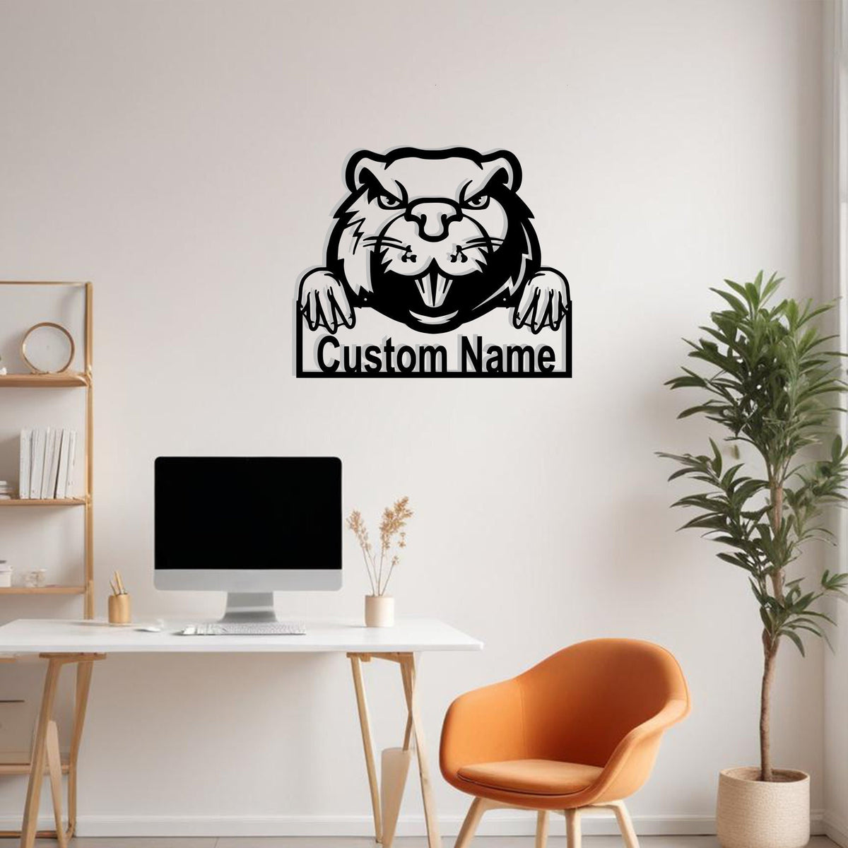Custom Beaver Metal Sign Wall Art Personalized Beaver Name Sign Decoration Christmas Gift Birthday Gift Beaver Enthusiasts Beaver Art Decor