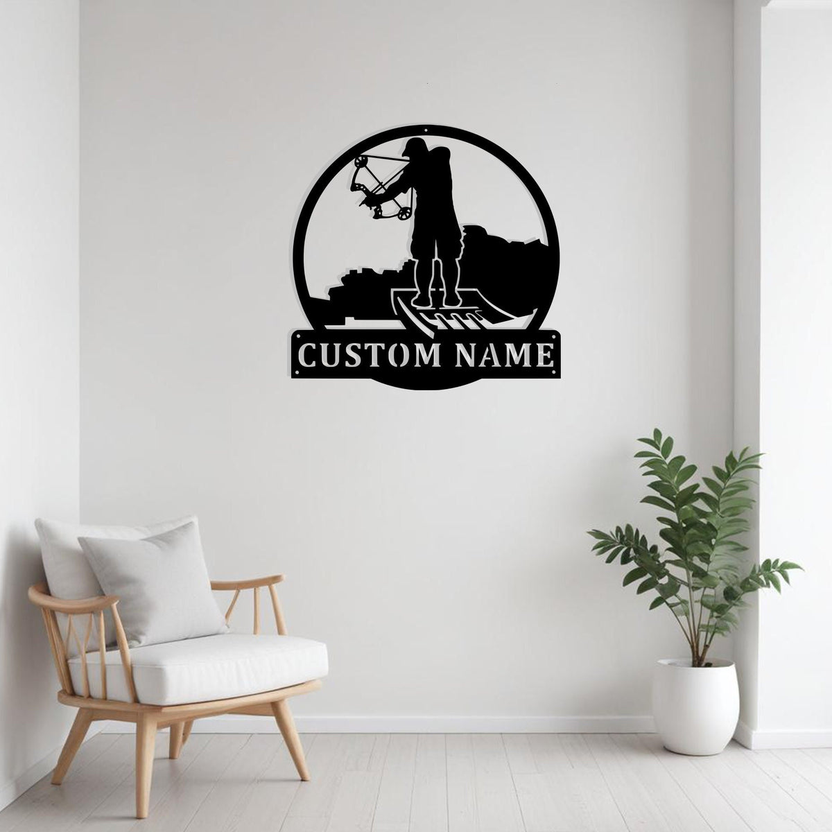 Custom Bowfishing Metal Sign Wall Art Personalized Bowfishing Decoration For Room Bowfishing Metal Home Decor Fishing Enthusiasts Hunting Art
