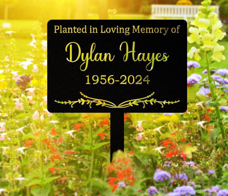 Custom Memorial Tree Sign With Stake, Personalized Tree Metal Garden Marker, Tree Garden Sign, Tree Plaque Marker, Metal Name Plate, Tree Decor