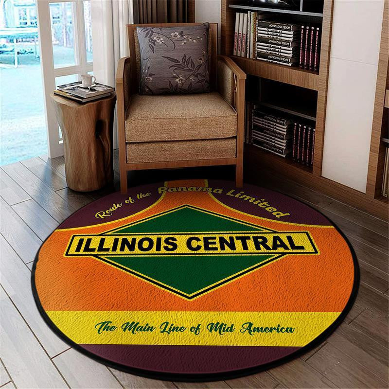 Illinois Living Room Round Mat Circle Rug Illinois Central