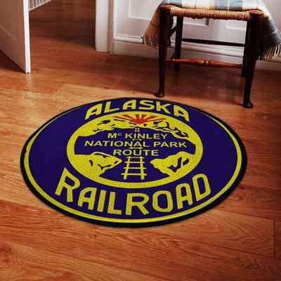 Alaska Round Mat Alaska Mckinley Railroad Round Floor Mat Room Rugs Carpet Outdoor Rug Washable Rugs