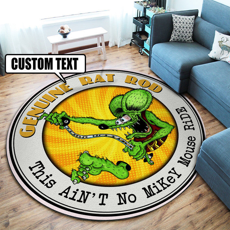 Personalized Hot Rod Garage Round Mat Round Floor Mat Room Rugs Carpet Outdoor Rug Washable Rugs
