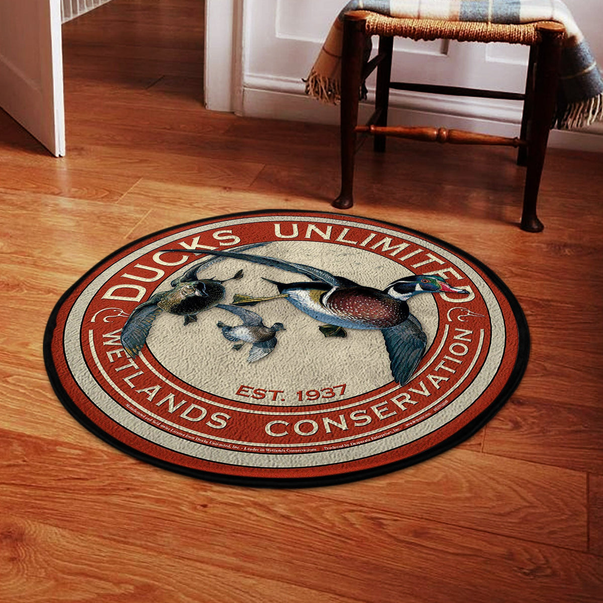 Hunting Round Mat Round Floor Mat Room Rugs Carpet Outdoor Rug Washable Rugs