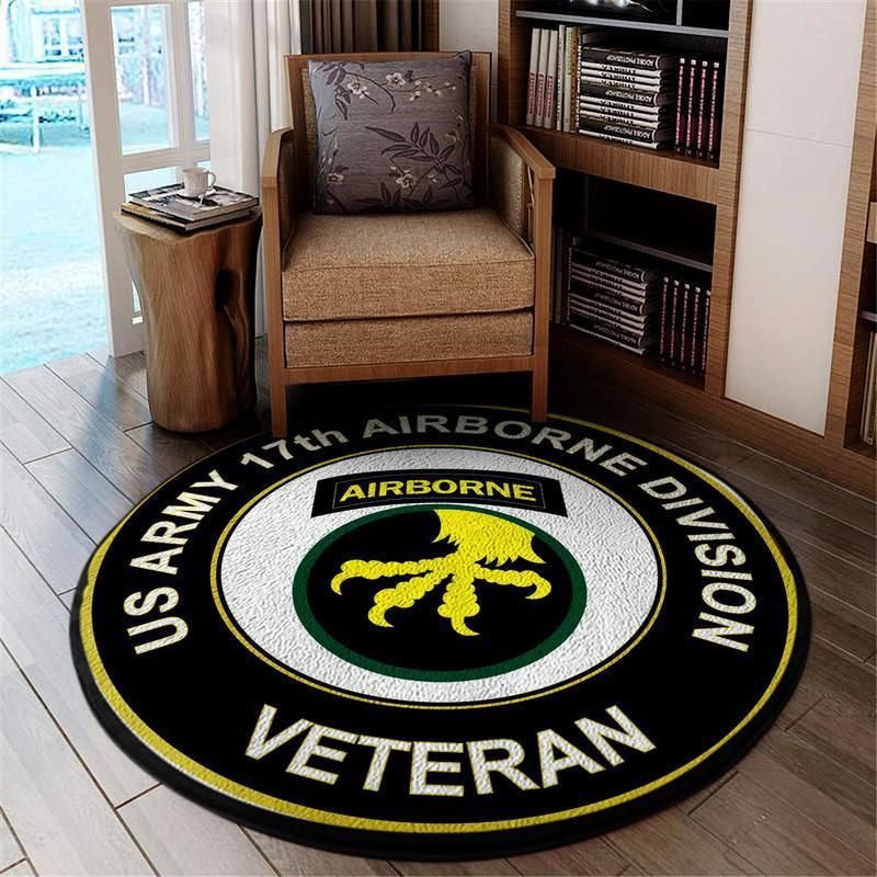 17th Airborne Division Living Room Round Mat Circle Rug