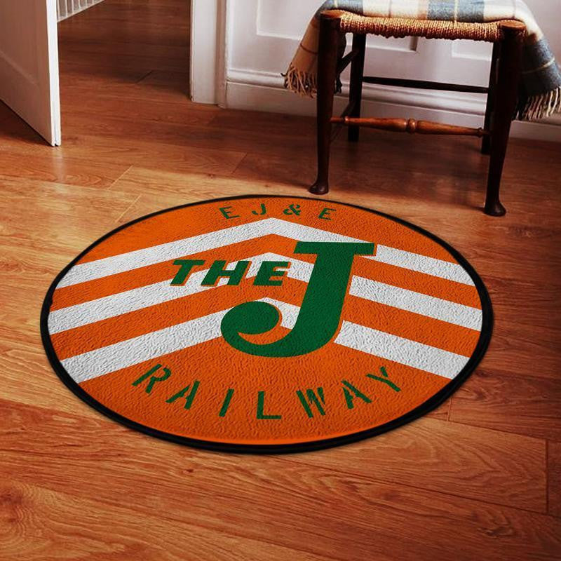Eje Living Room Round Mat Circle Rug Eje Elgin, Joliet And Eastern Railroad