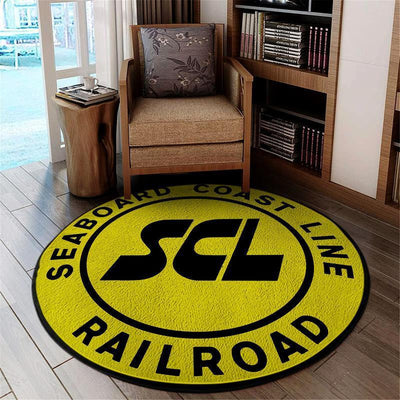 Scl Seaboard Living Room Round Mat Circle Rug Seaboard Coast Line Railroad