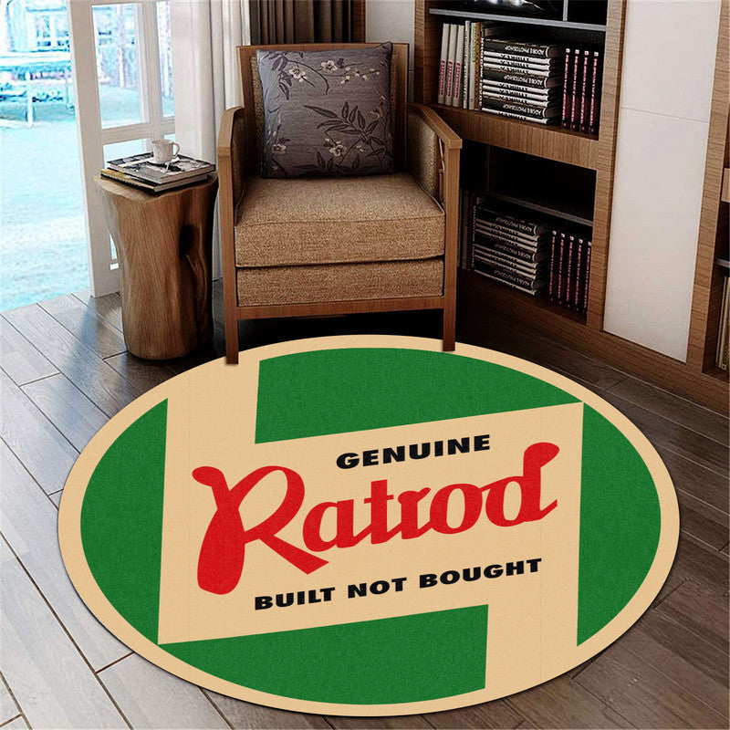 At Rod Built Not Bought Hot Rod Round Mat Round Floor Mat Room Rugs Carpet Outdoor Rug Washable Rugs