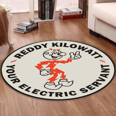 Electric Funny Living Room Round Mat Circle Rug