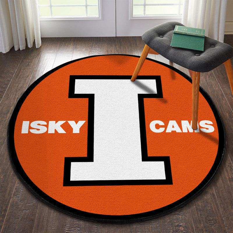 Isky Racing Cams Round Mat Round Floor Mat Room Rugs Carpet Outdoor Rug Washable Rugs