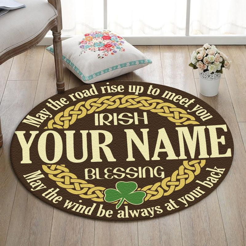 Personalized Irish Blessing Round Mat Round Floor Mat Room Rugs Carpet Outdoor Rug Washable Rugs
