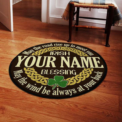 Personalized Irish Blessing Round Mat Round Floor Mat Room Rugs Carpet Outdoor Rug Washable Rugs