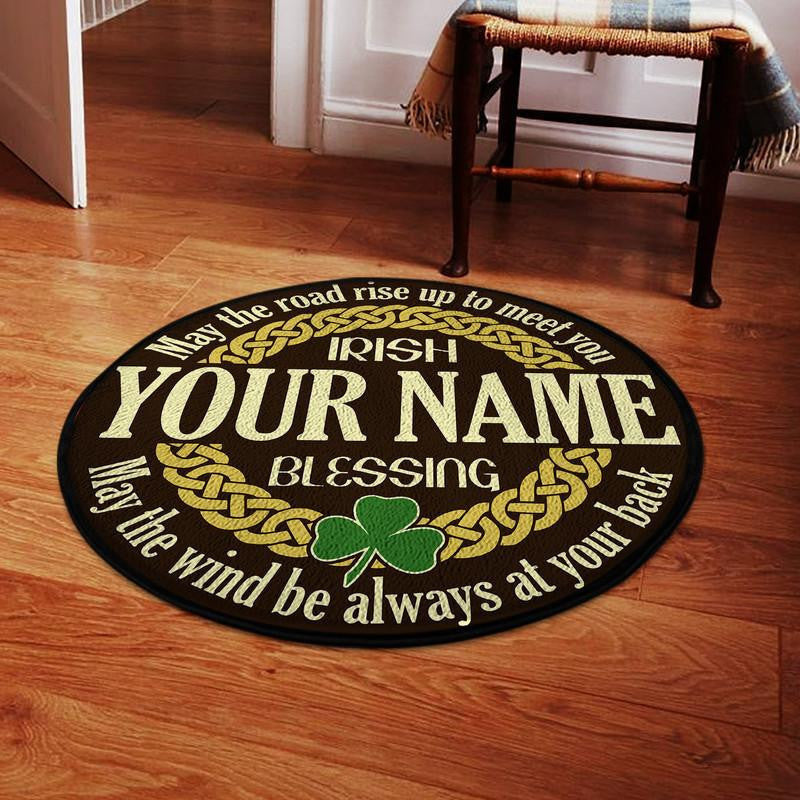 Personalized Irish Blessing Round Mat Round Floor Mat Room Rugs Carpet Outdoor Rug Washable Rugs