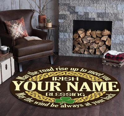 Personalized Irish Blessing Round Mat Round Floor Mat Room Rugs Carpet Outdoor Rug Washable Rugs