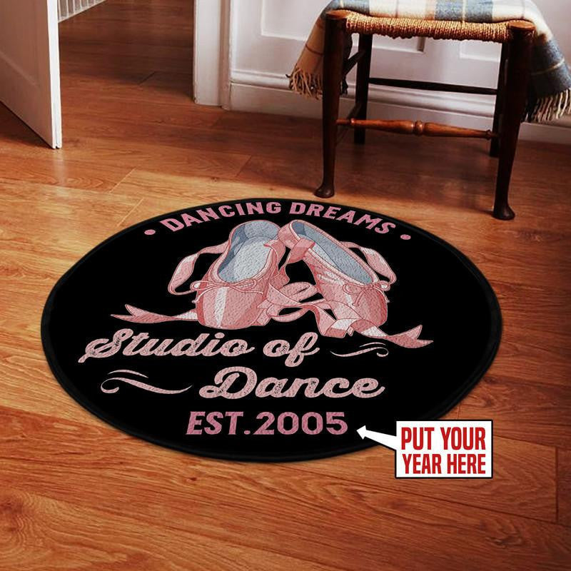 Personalized Dancing Dream Living Room Round Mat Circle Rug