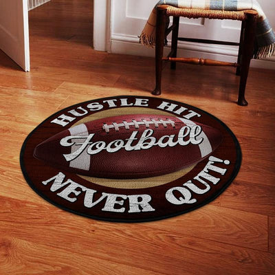 Hustle Hit Never Quit Living Room Round Mat Circle Rug