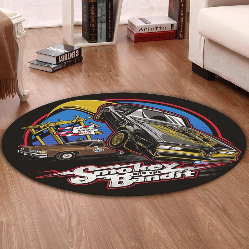 Bandit Round Mat Trans Am Pontiac Firebird Smokey And The Bandit Round Floor Mat Room Rugs Carpet Outdoor Rug Washable Rugs