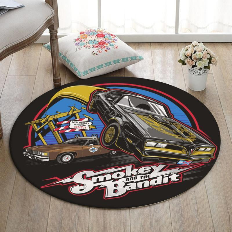 Bandit Round Mat Trans Am Pontiac Firebird Smokey And The Bandit Round Floor Mat Room Rugs Carpet Outdoor Rug Washable Rugs