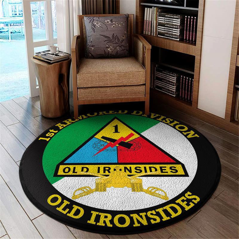 First Armored Division Living Room Round Mat Circle Rug