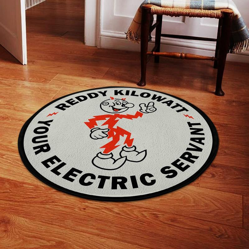 Electric Funny Round Mat Round Floor Mat Room Rugs Carpet Outdoor Rug Washable Rugs