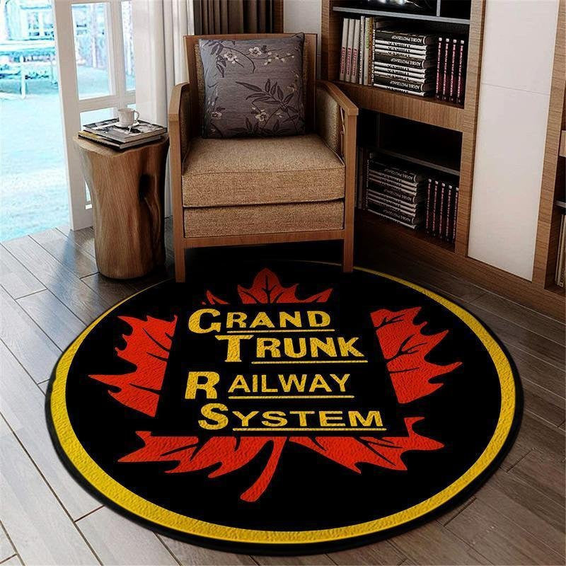 Gtrw Living Room Round Mat Circle Rug Grand Trunk Railway System