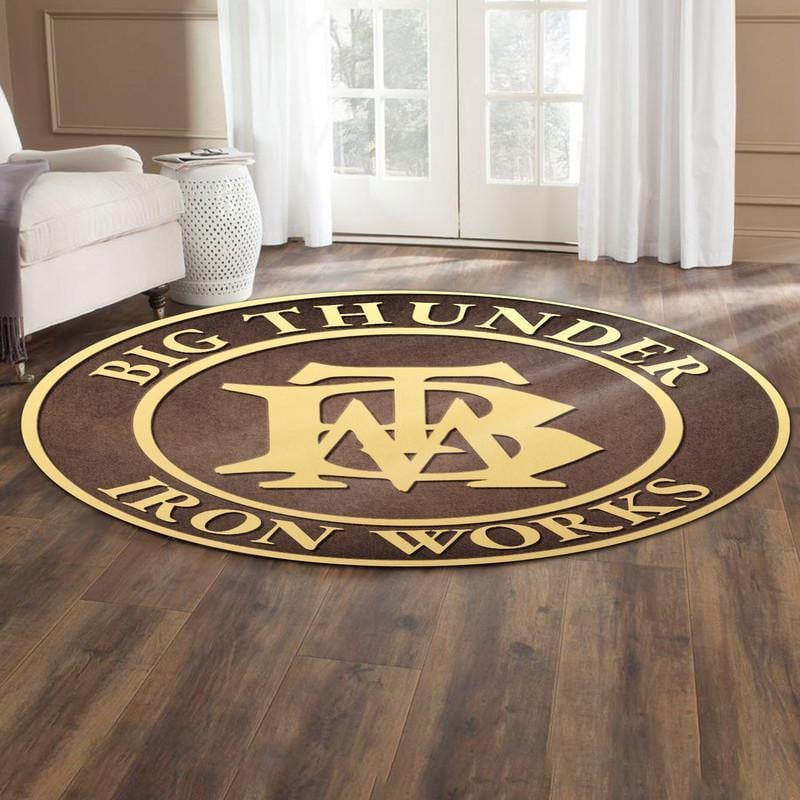 Big Thunder Mountain Iron Works Living Room Round Mat Circle Rug