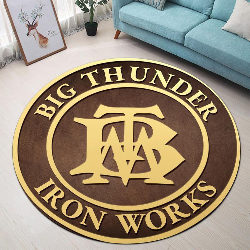 Big Thunder Mountain Iron Works Living Room Round Mat Circle Rug