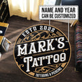 Personalized Tattoo Studio Round Mat Round Floor Mat Room Rugs Carpet Outdoor Rug Washable Rugs