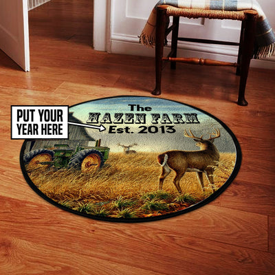 Personalized Farmer Round Mat Round Floor Mat Room Rugs Carpet Outdoor Rug Washable Rugs