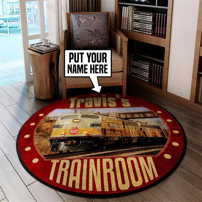 Personalized Canadian Pacific Railroad Round Mat Round Floor Mat Room Rugs Carpet Outdoor Rug Washable Rugs