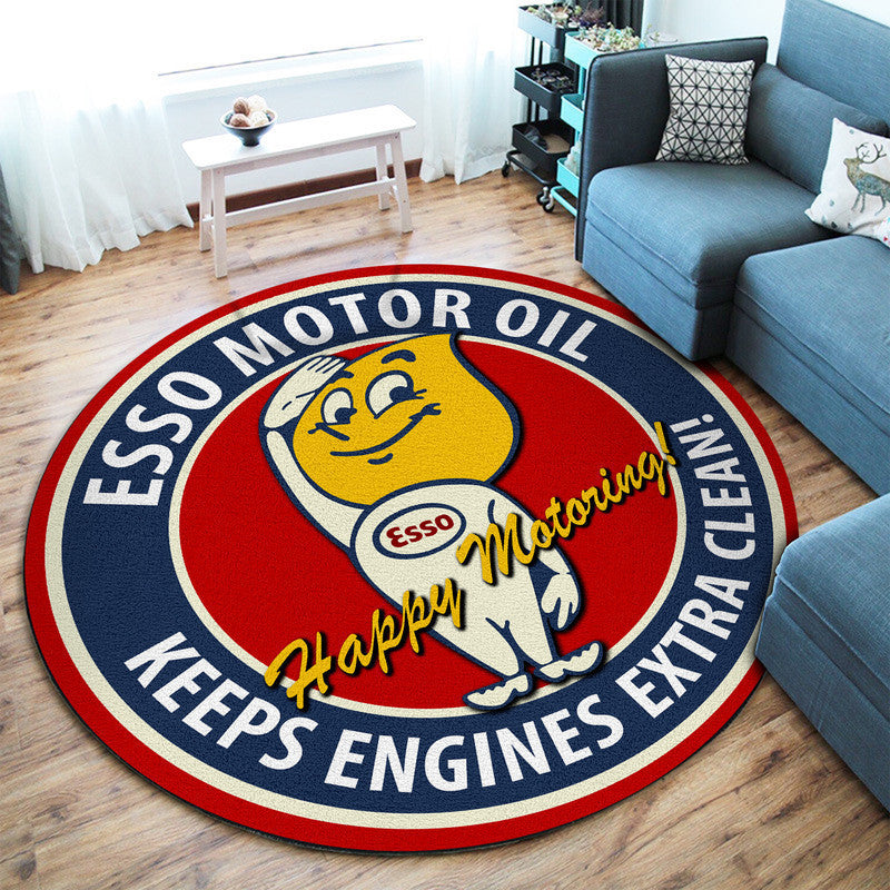 Hot Rod Motor Oil Round Mat Round Floor Mat Room Rugs Carpet Outdoor Rug Washable Rugs