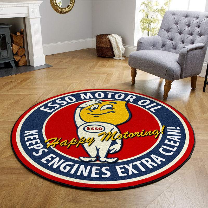 Hot Rod Motor Oil Round Mat Round Floor Mat Room Rugs Carpet Outdoor Rug Washable Rugs