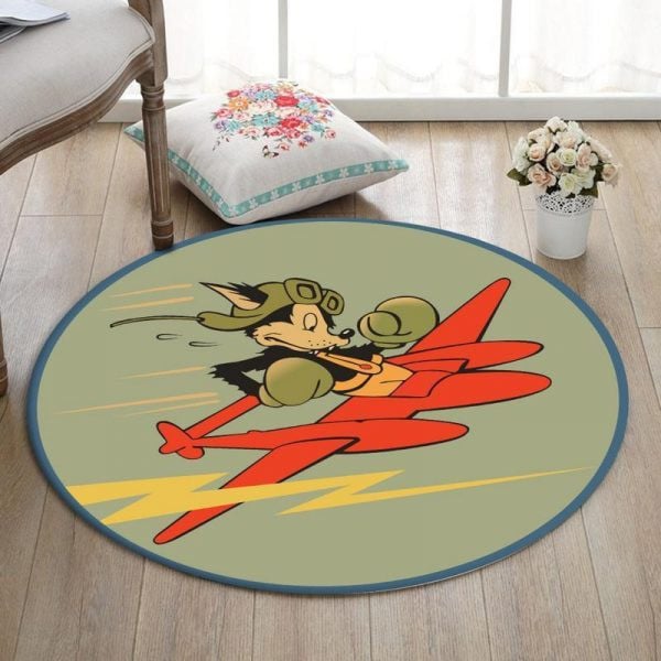 Aircraft Round Mat 428th Fighter Squadron Round Floor Mat Room Rugs Carpet Outdoor Rug Washable Rugs