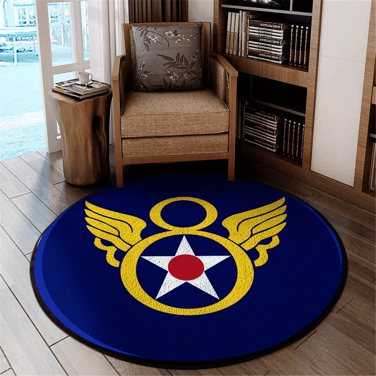 8th Air Force Living Room Round Mat Circle Rug