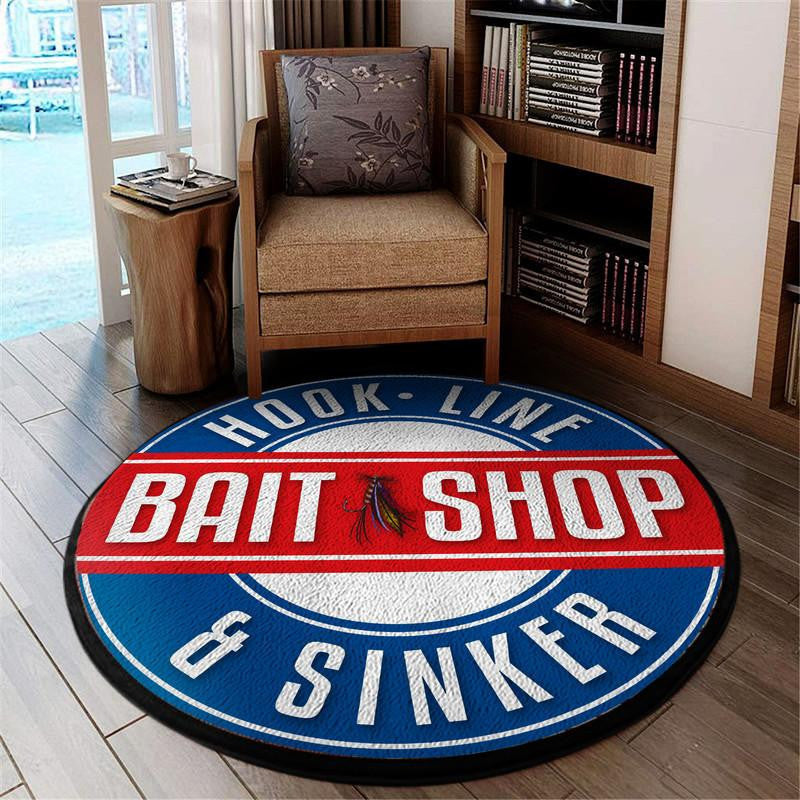 Hook Line And Sinker Living Room Round Mat Circle Rug
