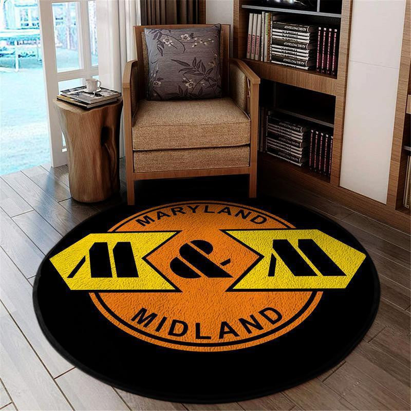 Maryland Midland Railroad Round Mat Round Floor Mat Room Rugs Carpet Outdoor Rug Washable Rugs