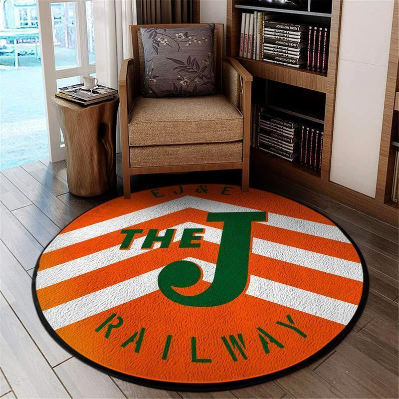Eje Round Mat Eje Elgin Joliet And Eastern Railroad Round Floor Mat Room Rugs Carpet Outdoor Rug Washable Rugs