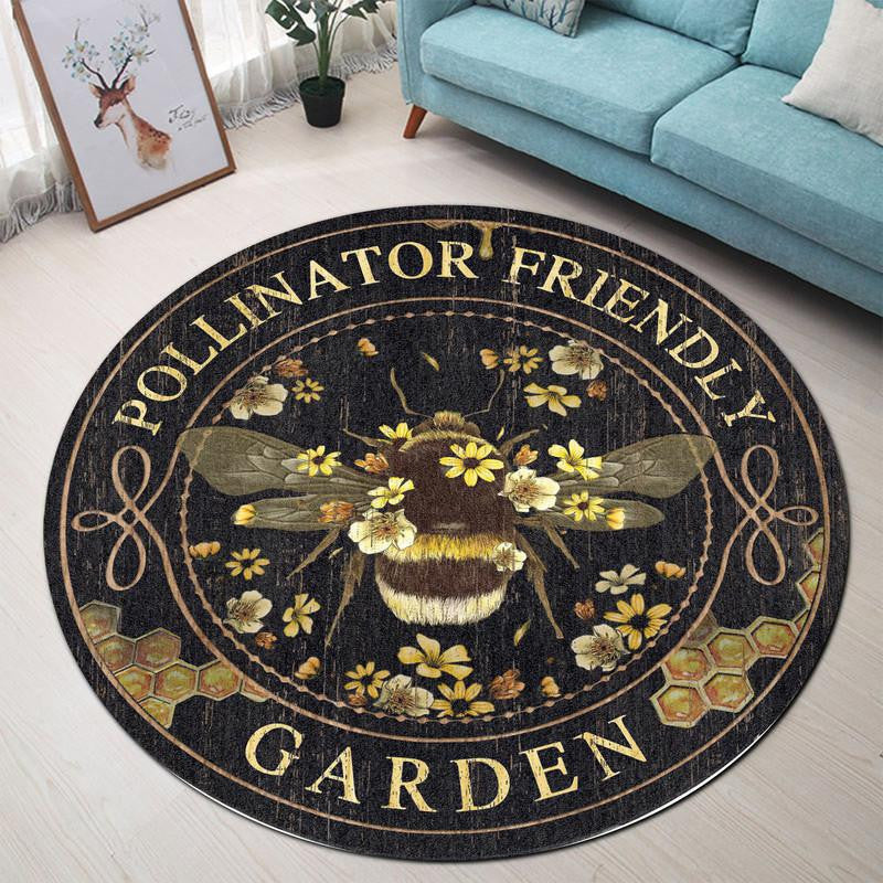 Bee Garden Living Room Round Mat Circle Rug