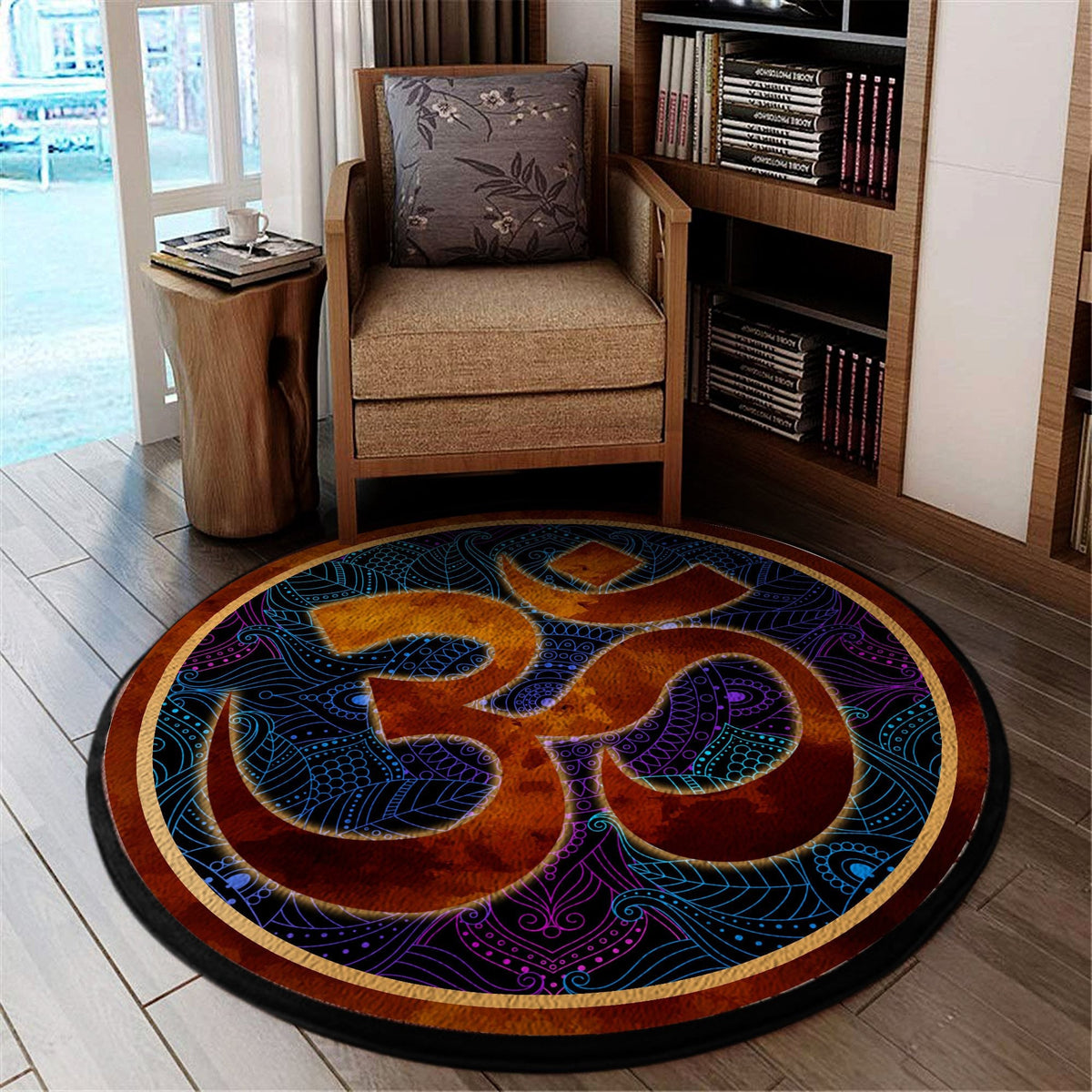 Namaste Yoga Round Mat Round Floor Mat Room Rugs Carpet Outdoor Rug Washable Rugs
