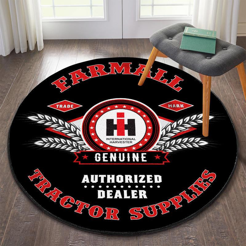 Farmall Tractor Living Room Round Mat Circle Rug