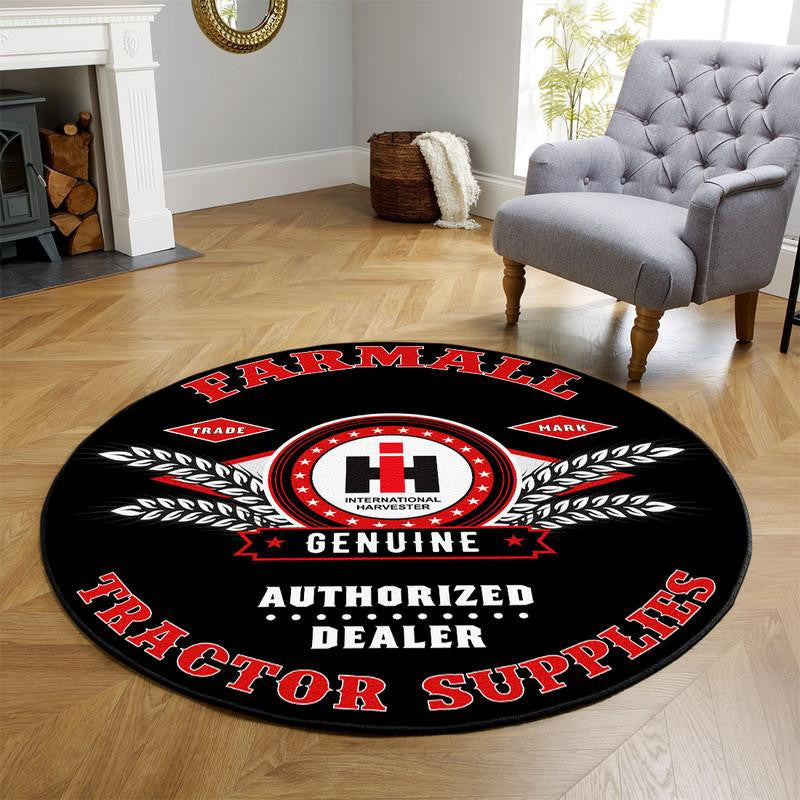 Farmall Tractor Living Room Round Mat Circle Rug