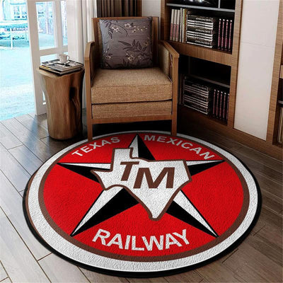 The Texas Mexican Railway Round Mat Round Floor Mat Room Rugs Carpet Outdoor Rug Washable Rugs